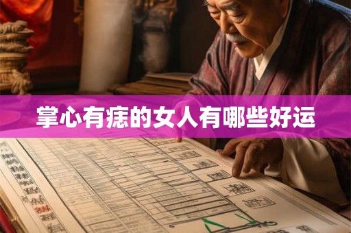 掌心有痣的女人有哪些好运