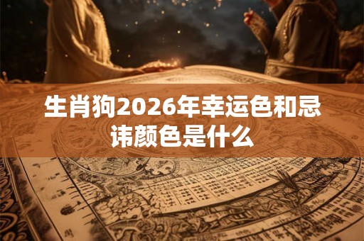 生肖狗2026年幸运色和忌讳颜色是什么