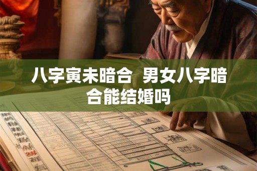 八字寅未暗合  男女八字暗合能结婚吗