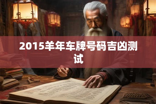 2015羊年车牌号码吉凶测试 2015羊年车牌号码吉凶测试