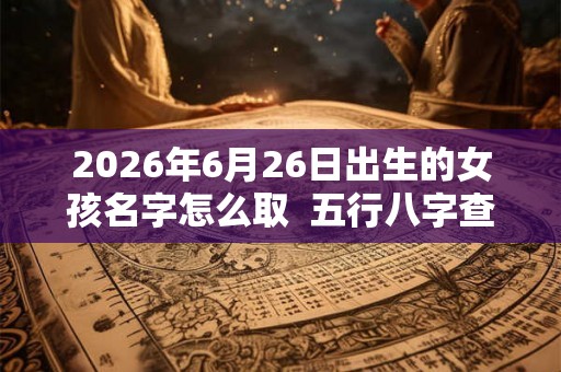 2026年6月26日出生的女孩名字怎么取 五行八字查询 2026年6月26日出生的女孩名字怎么取 五行八字查询