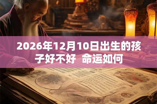 2026年12月10日出生的孩子好不好  命运如何