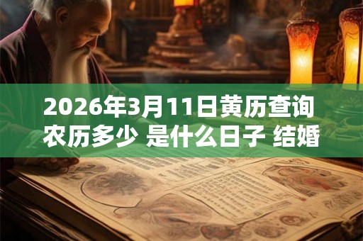 2026年3月11日黄历查询 农历多少 是什么日子 结婚吉时