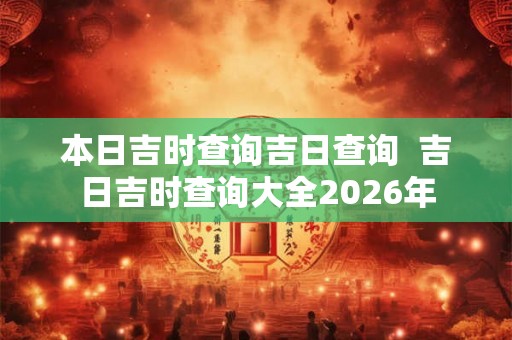 本日吉时查询吉日查询  吉日吉时查询大全2026年
