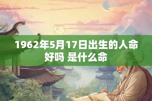 1962年5月17日出生的人命好吗 是什么命