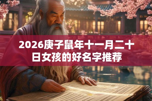 2026庚子鼠年十一月二十日女孩的好名字推荐