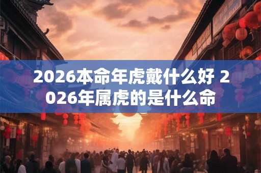 2026本命年虎戴什么好 2026年属虎的是什么命