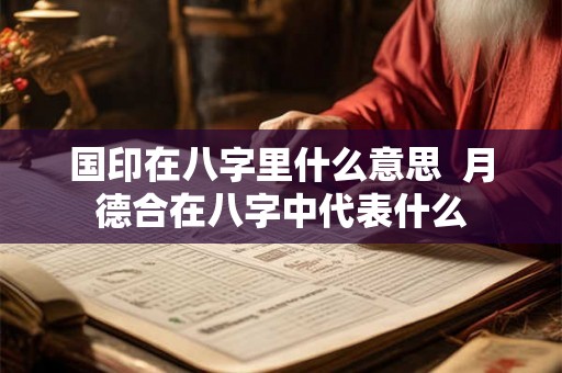 国印在八字里什么意思  月德合在八字中代表什么