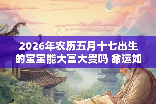 2026年农历五月十七出生的宝宝能大富大贵吗 命运如何