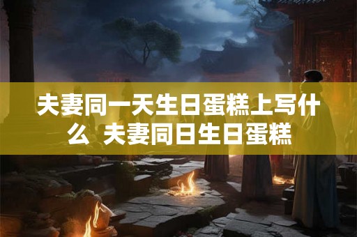 夫妻同一天生日蛋糕上写什么  夫妻同日生日蛋糕