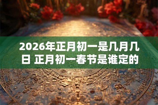 2026年正月初一是几月几日 正月初一春节是谁定的