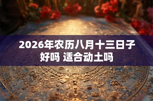 2026年农历八月十三日子好吗 适合动土吗