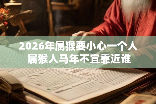 2026年属猴要小心一个人 属猴人马年不宜靠近谁