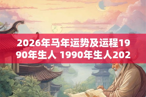 2026年马年运势及运程1990年生人 1990年生人2026年马年运势如何