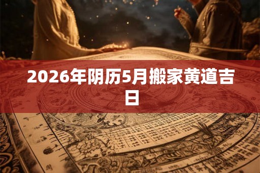 2026年阴历5月搬家黄道吉日
