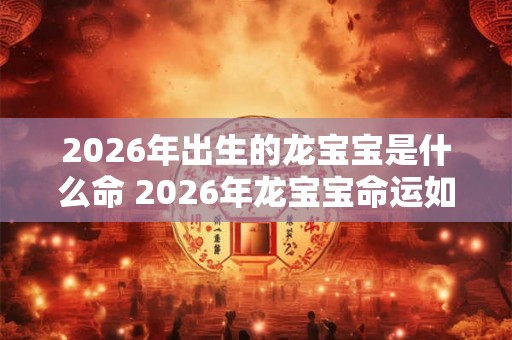 2026年出生的龙宝宝是什么命 2026年龙宝宝命运如何