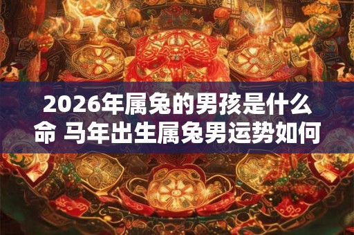 2026年属兔的男孩是什么命 马年出生属兔男运势如何