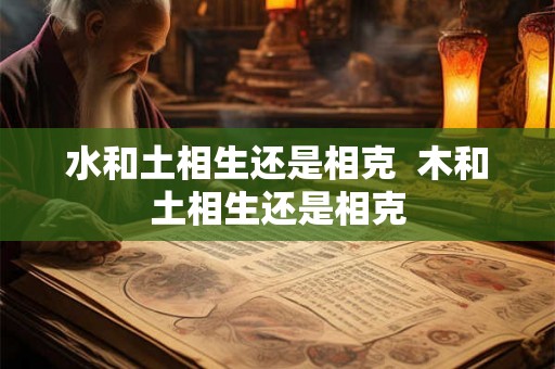 水和土相生还是相克  木和土相生还是相克