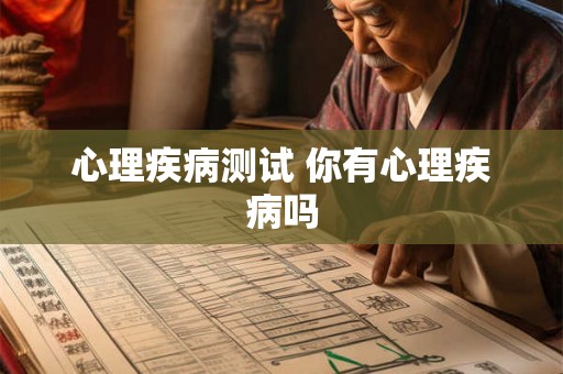 心理疾病测试 你有心理疾病吗