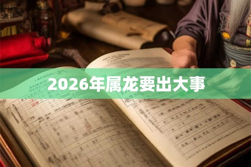 2026年属龙要出大事 2026年属龙要出大事