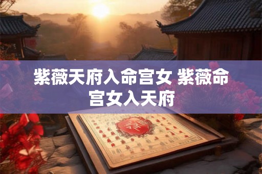 紫薇天府入命宫女 紫薇命宫女入天府