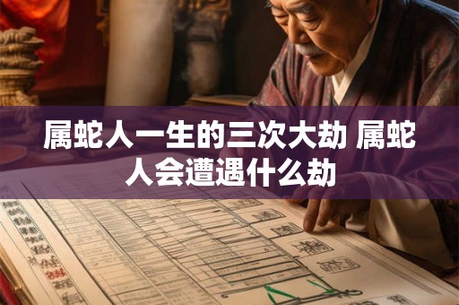 属蛇人一生的三次大劫 属蛇人会遭遇什么劫
