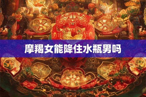 摩羯女能降住水瓶男吗