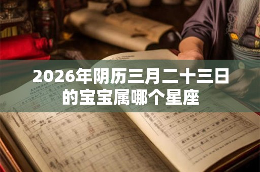 2026年阴历三月二十三日的宝宝属哪个星座