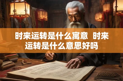 时来运转是什么寓意  时来运转是什么意思好吗