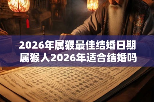 2026年属猴最佳结婚日期 属猴人2026年适合结婚吗 2026年属猴最佳结婚日期 属猴人2026年适合结婚吗