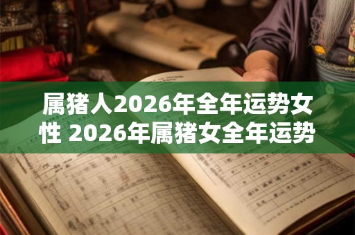 属猪人2026年全年运势女性 2026年属猪女全年运势如何