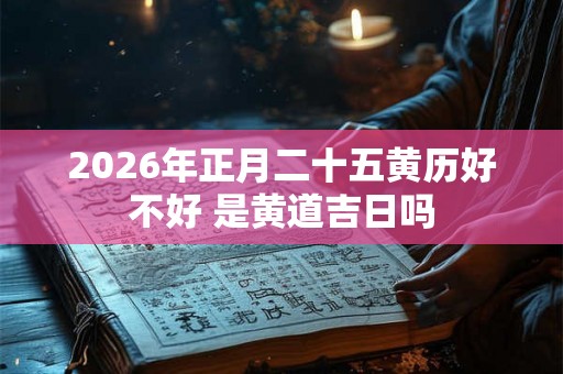 2026年正月二十五黄历好不好 是黄道吉日吗