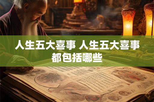 人生五大喜事 人生五大喜事都包括哪些