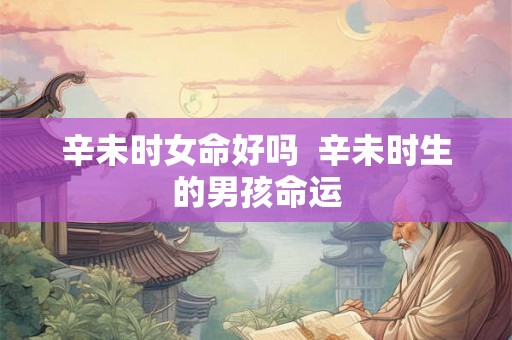 辛未时女命好吗  辛未时生的男孩命运