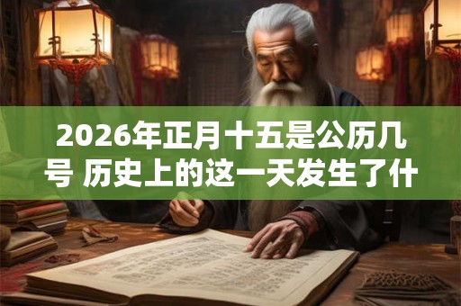 2026年正月十五是公历几号 历史上的这一天发生了什么