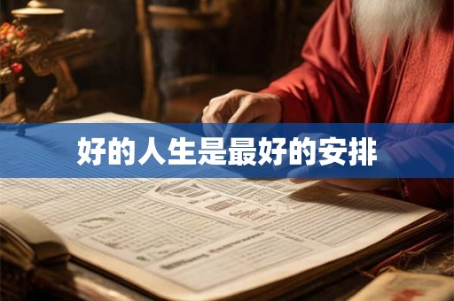 好的人生是最好的安排