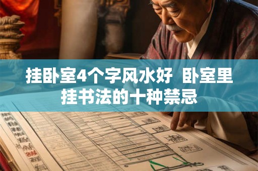 挂卧室4个字风水好  卧室里挂书法的十种禁忌