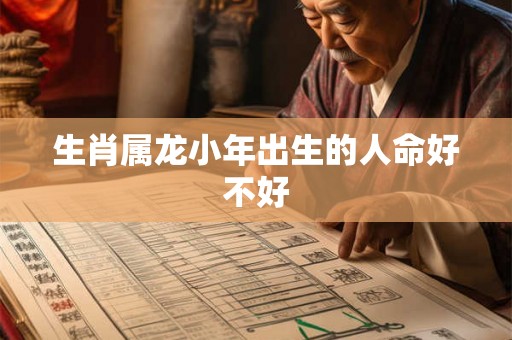 生肖属龙小年出生的人命好不好