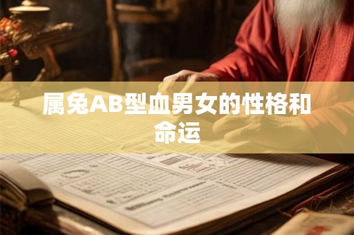 属兔AB型血男女的性格和命运