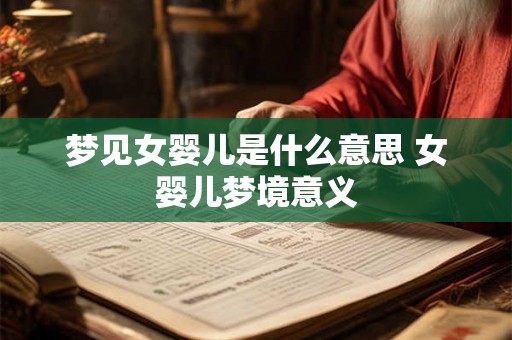 梦见女婴儿是什么意思 女婴儿梦境意义 梦见女婴儿是什么意思 女婴儿梦境意义
