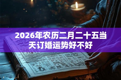 2026年农历二月二十五当天订婚运势好不好