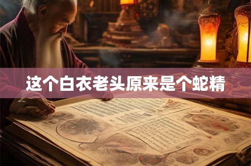 这个白衣老头原来是个蛇精