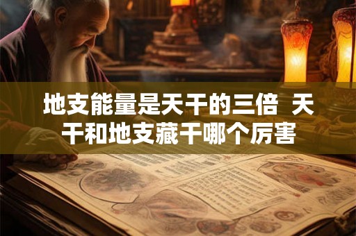 地支能量是天干的三倍 天干和地支藏干哪个厉害 地支能量是天干的三倍 天干和地支藏干哪个厉害