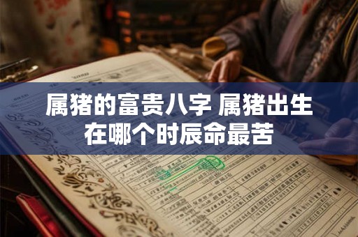 属猪的富贵八字 属猪出生在哪个时辰命最苦
