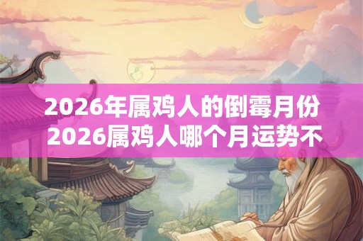 2026年属鸡人的倒霉月份 2026属鸡人哪个月运势不佳