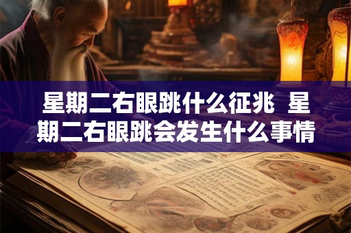 星期二右眼跳什么征兆  星期二右眼跳会发生什么事情