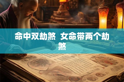 命中双劫煞  女命带两个劫煞