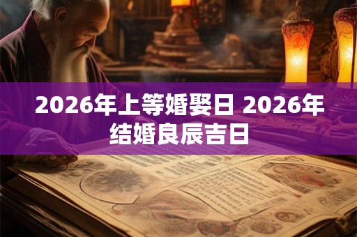2026年上等婚娶日 2026年结婚良辰吉日