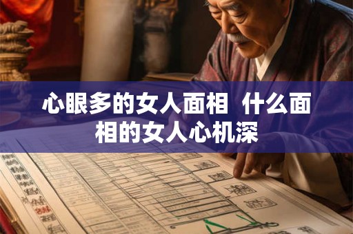 心眼多的女人面相  什么面相的女人心机深