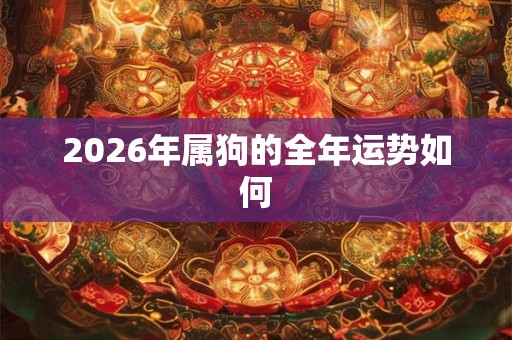 2026年属狗的全年运势如何